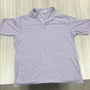 Purple Polo Shirt with Relaxed Fit and Heathered Texture